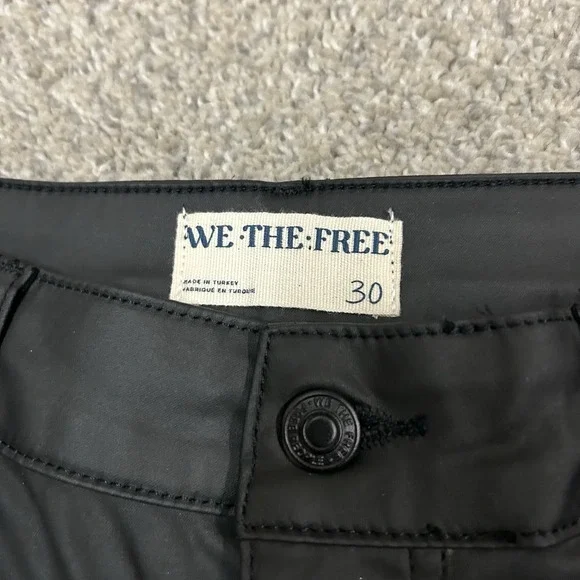 We the Free Pants Mens 30X28 Leather Pants Button Fly‎ Free People Black - Picture 7 of 9
